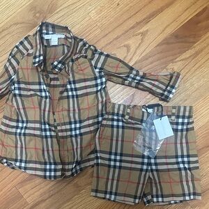 Burberry Shirt and Shorts Set